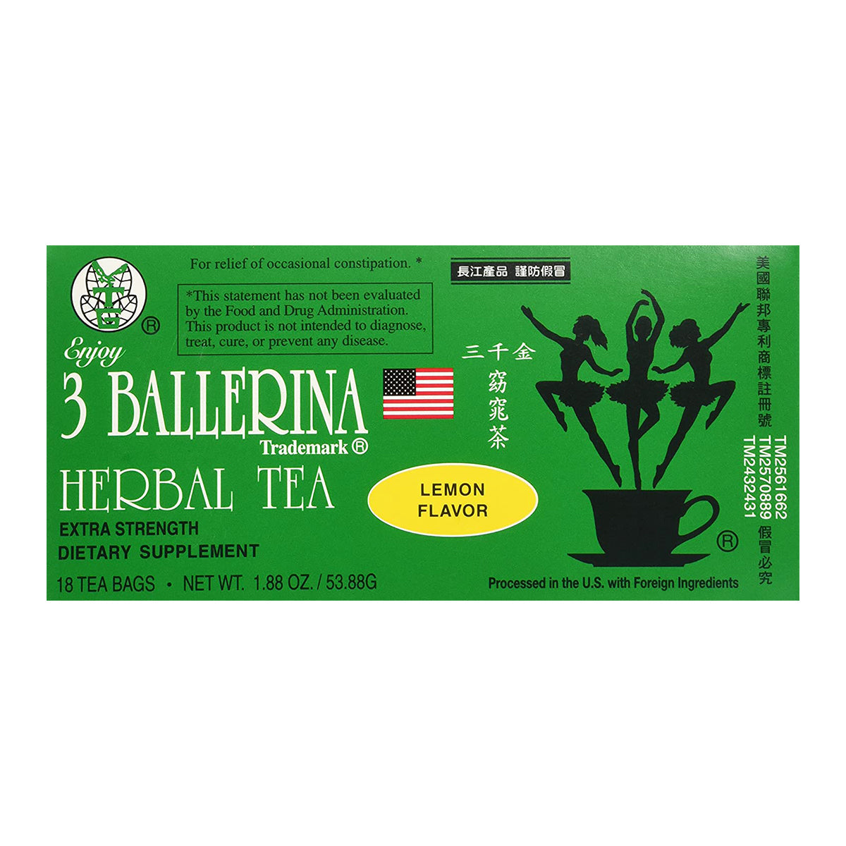 3 Ballerina Tea Dieters Drink - Lemon - 18bgs