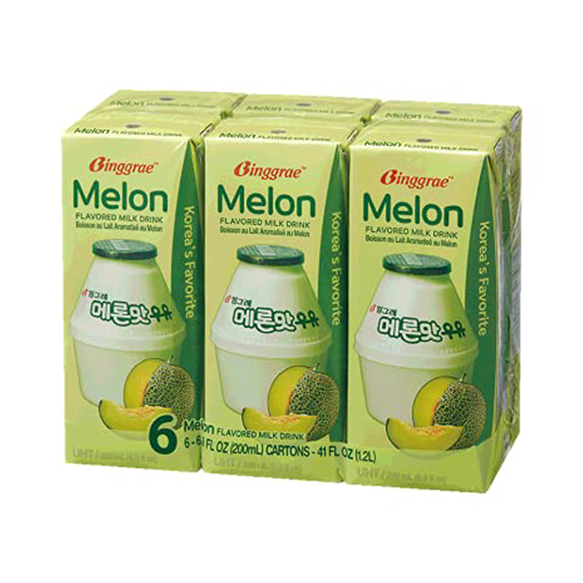 Binggrae Melon Flavored Milk Drink - 6pk 200ml