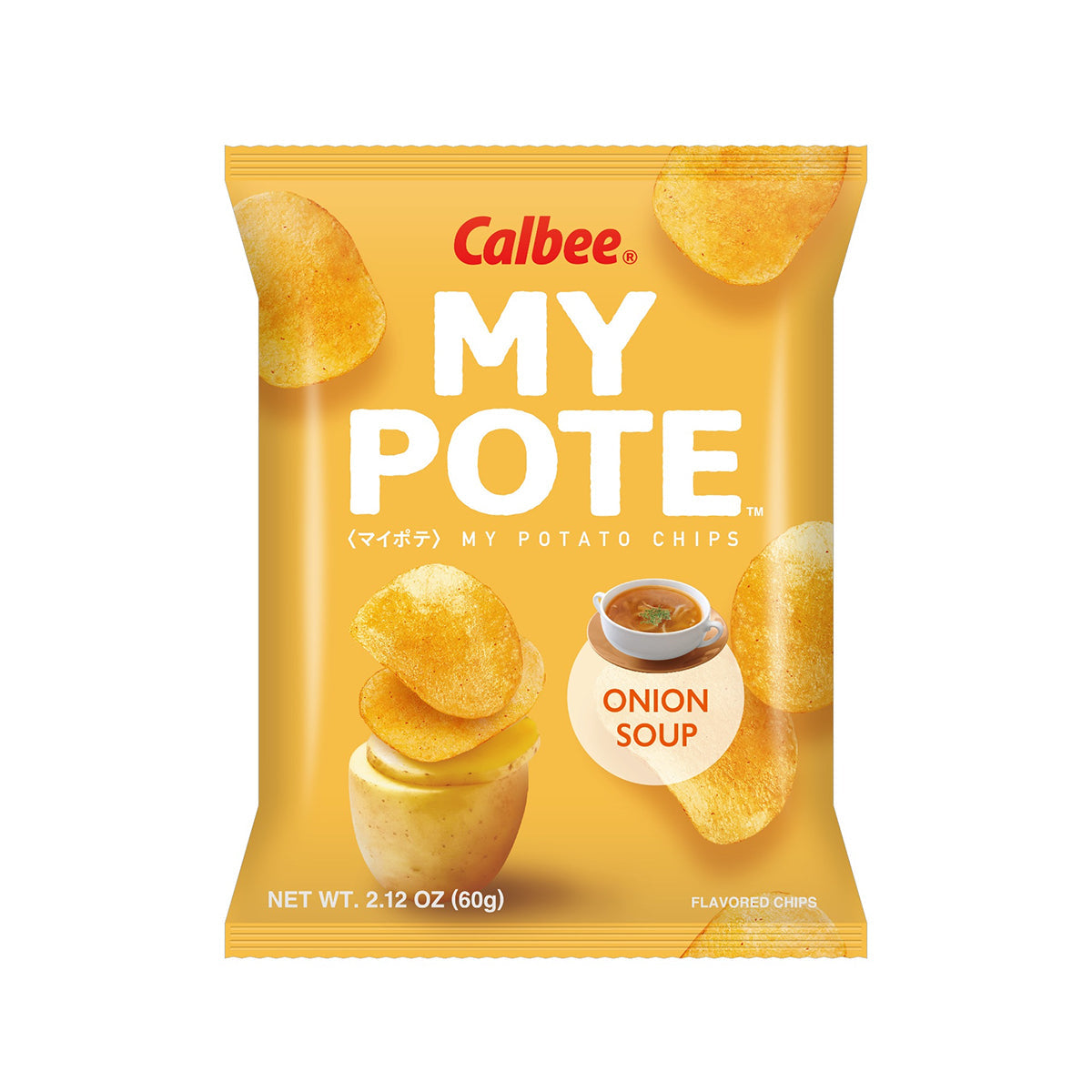 Calbee My Pote Potato Chips Onion Soup Flavor - 2.12oz