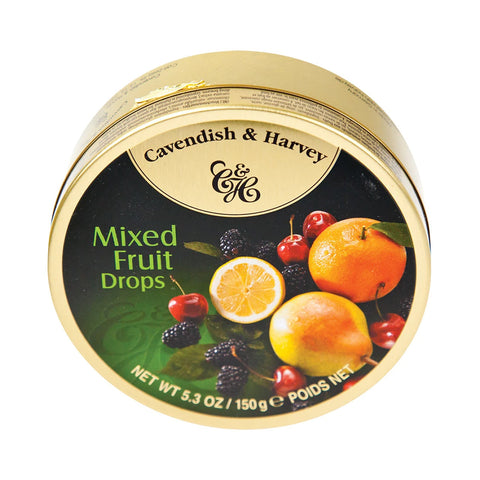 Cavendish and Harvey Mixed Fruit Drops Tin - 5.3oz