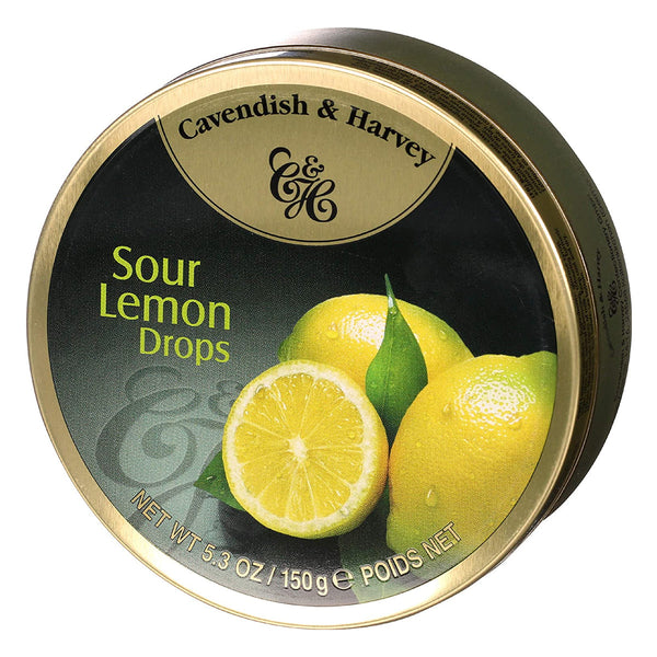 Cavendish and Harvey Sour Lemon Drops Tin - 5.3oz