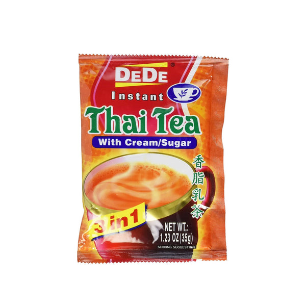 DeDe Instant Thai Tea Drink with Cream and Sugar - 12 Pockets