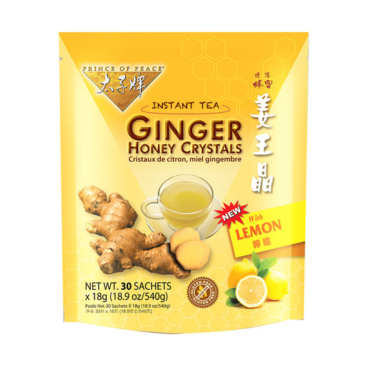 Prince of Peace Ginger Honey Crystals with Lemon Instant Tea - 30 bags