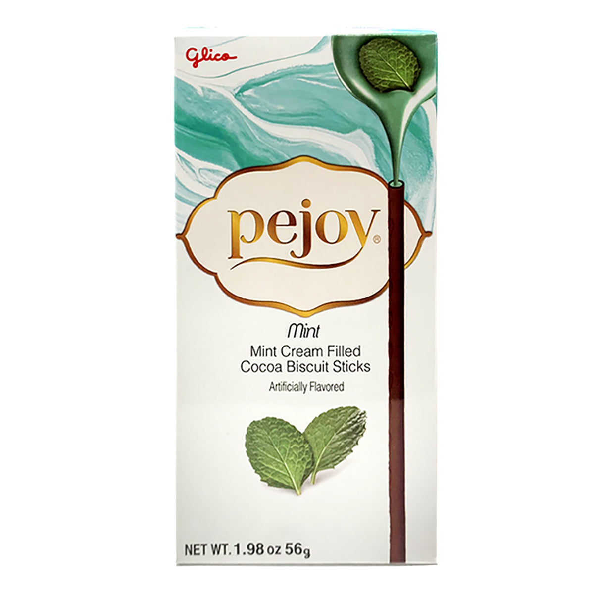 Glico Pejoy Mint Cream Filled Cocoa Biscuit Sticks - 1.98oz