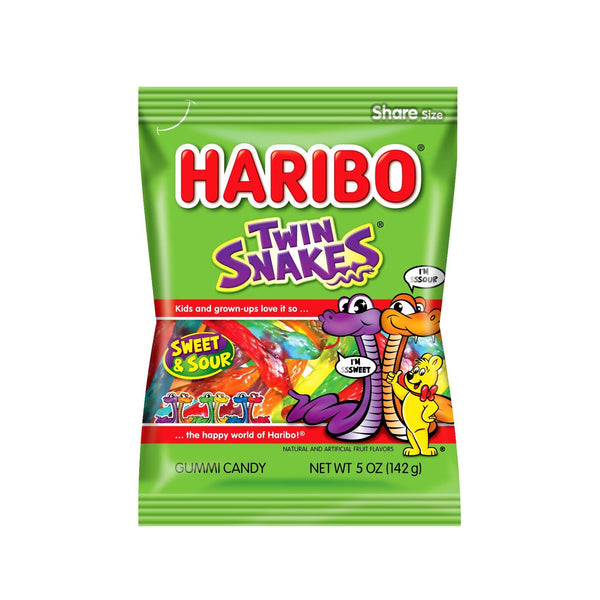 Haribo Twin Snakes Sweet & Sour Gummy - 5oz