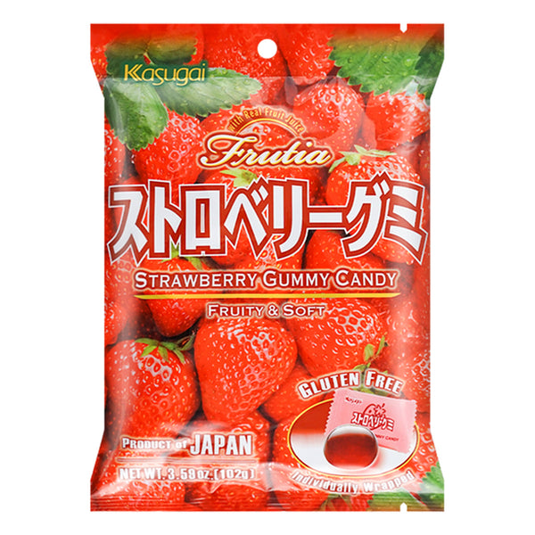 Kasugai Strawberry Gummy Candy - 102g