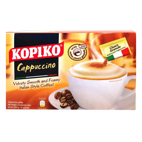 Kopiko Instant Cappuccino Coffee with Choco Granule - 10ct