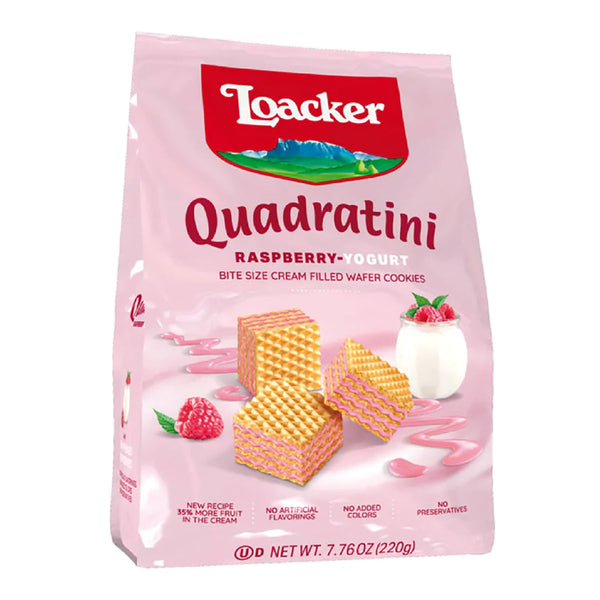 Loacker Quadratini Raspberry Yogurt - 220g