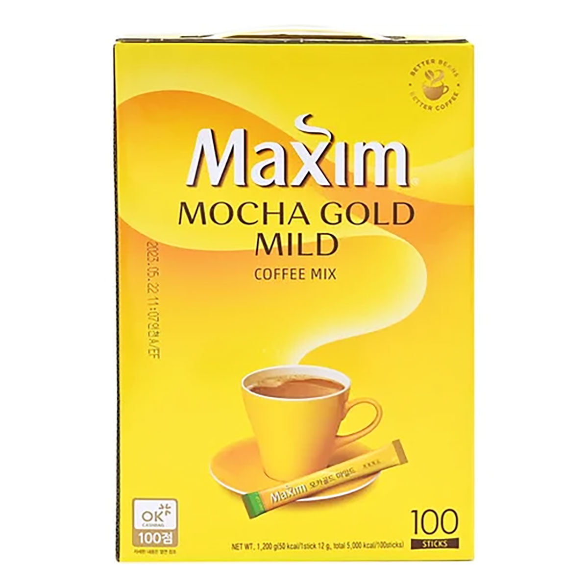 Maxim White Gold Mild Coffee Mix 0.41oz - 100 sticks