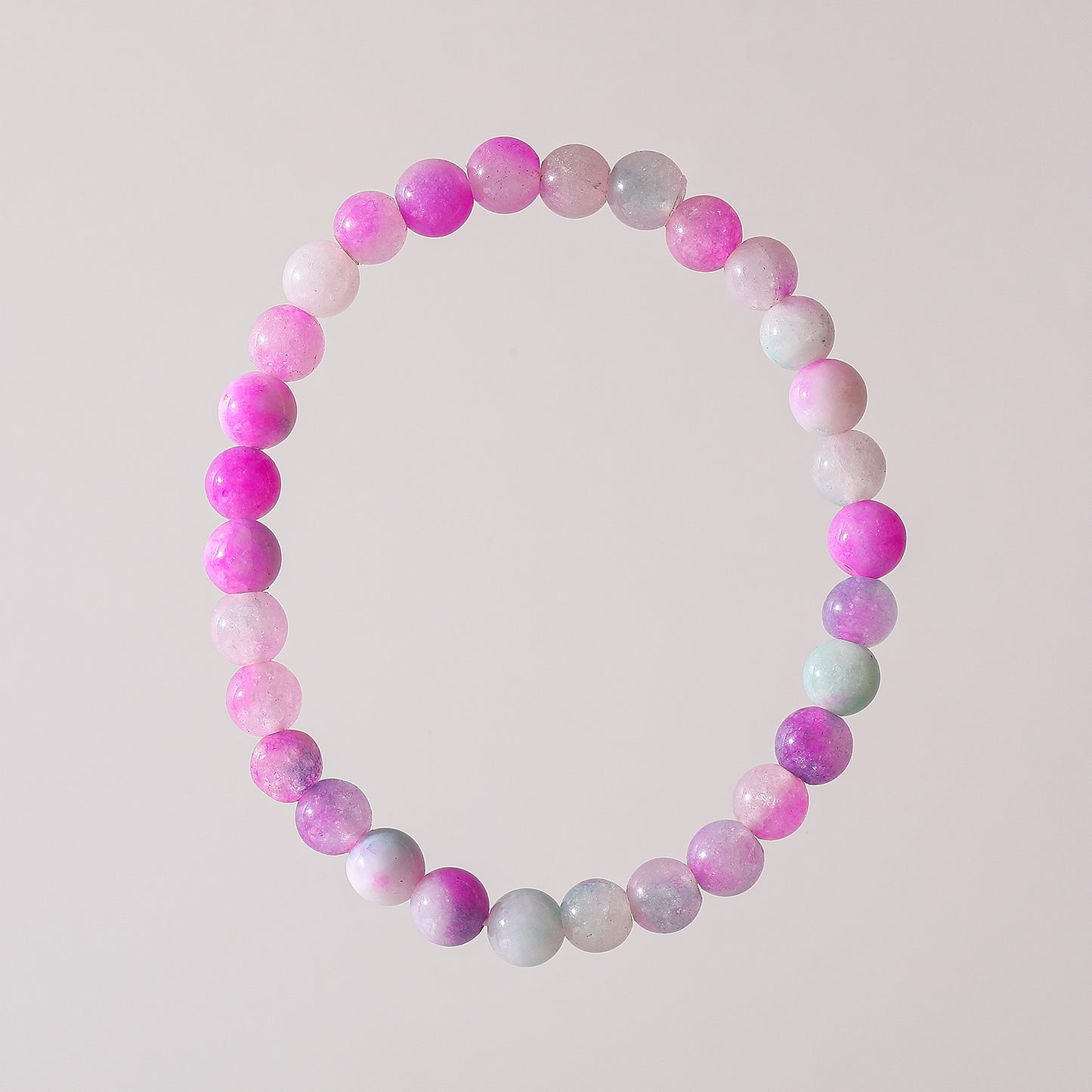 Assorted Genuine Tie-Dye Stone Beaded Bracelet