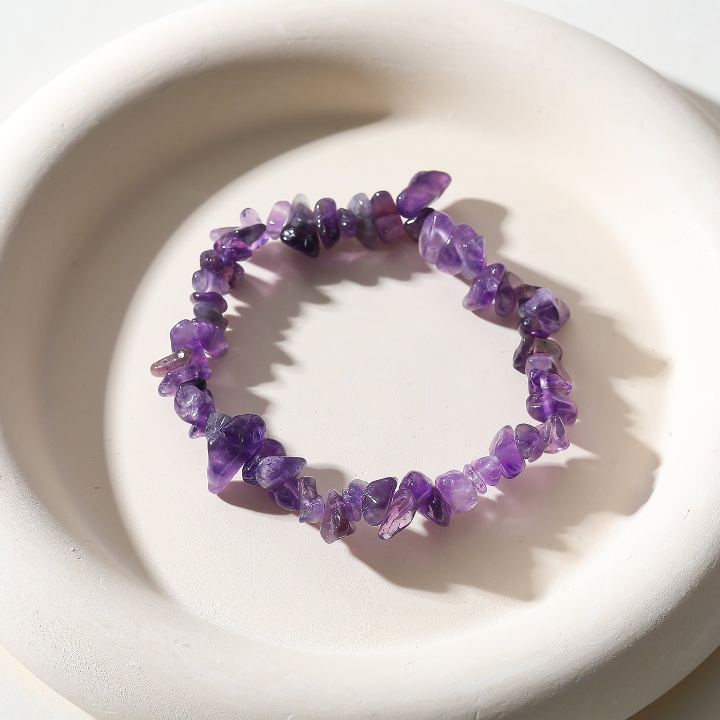 Natural Gemstone Beaded Stretch Bracelet – Unique & Irregular Stone Design