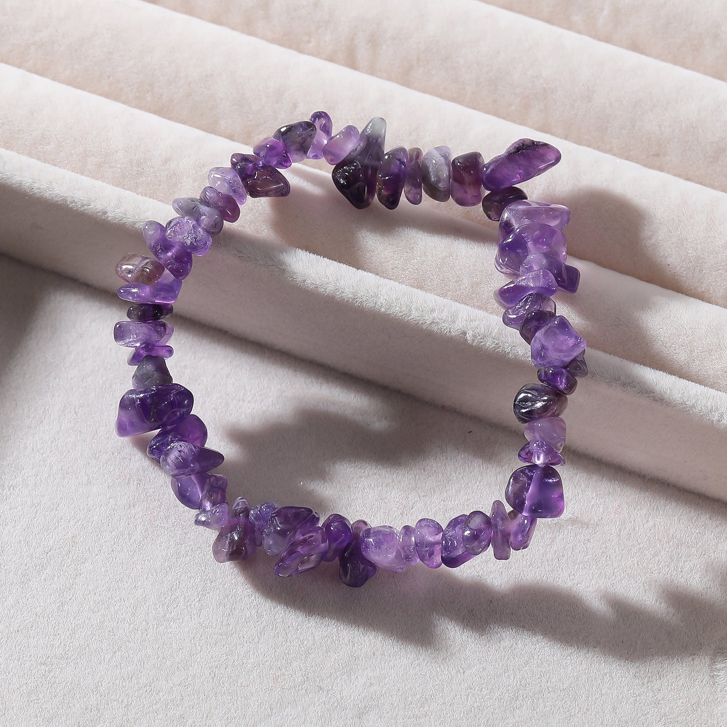 Natural Gemstone Beaded Stretch Bracelet – Unique & Irregular Stone Design