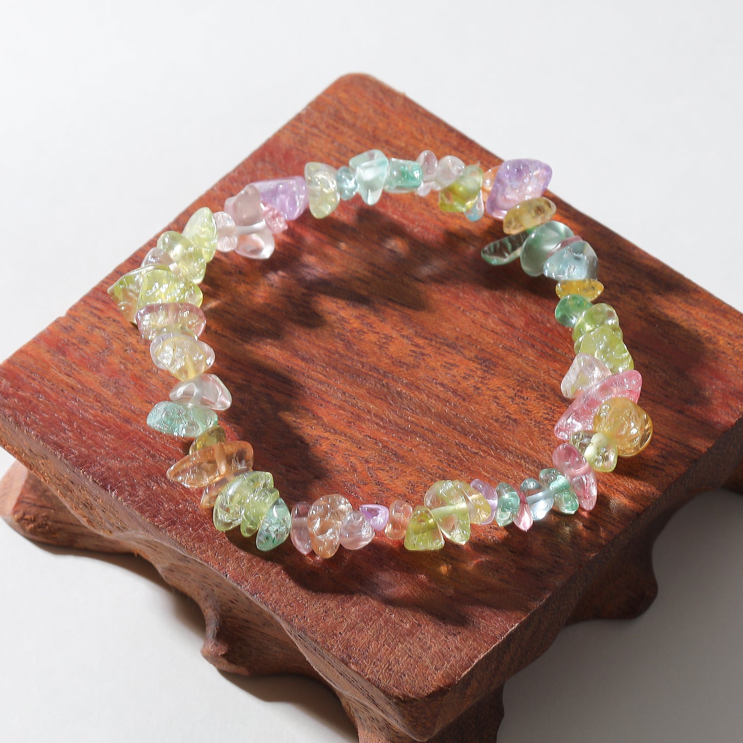 Natural Gemstone Beaded Stretch Bracelet – Unique & Irregular Stone Design