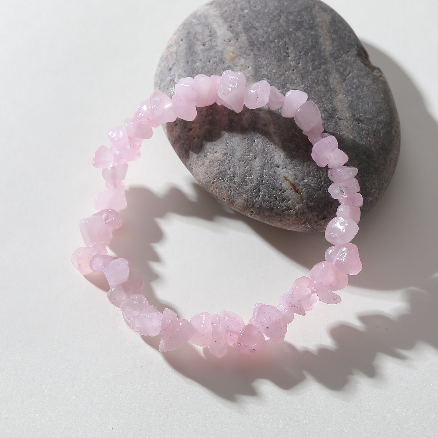 Natural Gemstone Beaded Stretch Bracelet – Unique & Irregular Stone Design