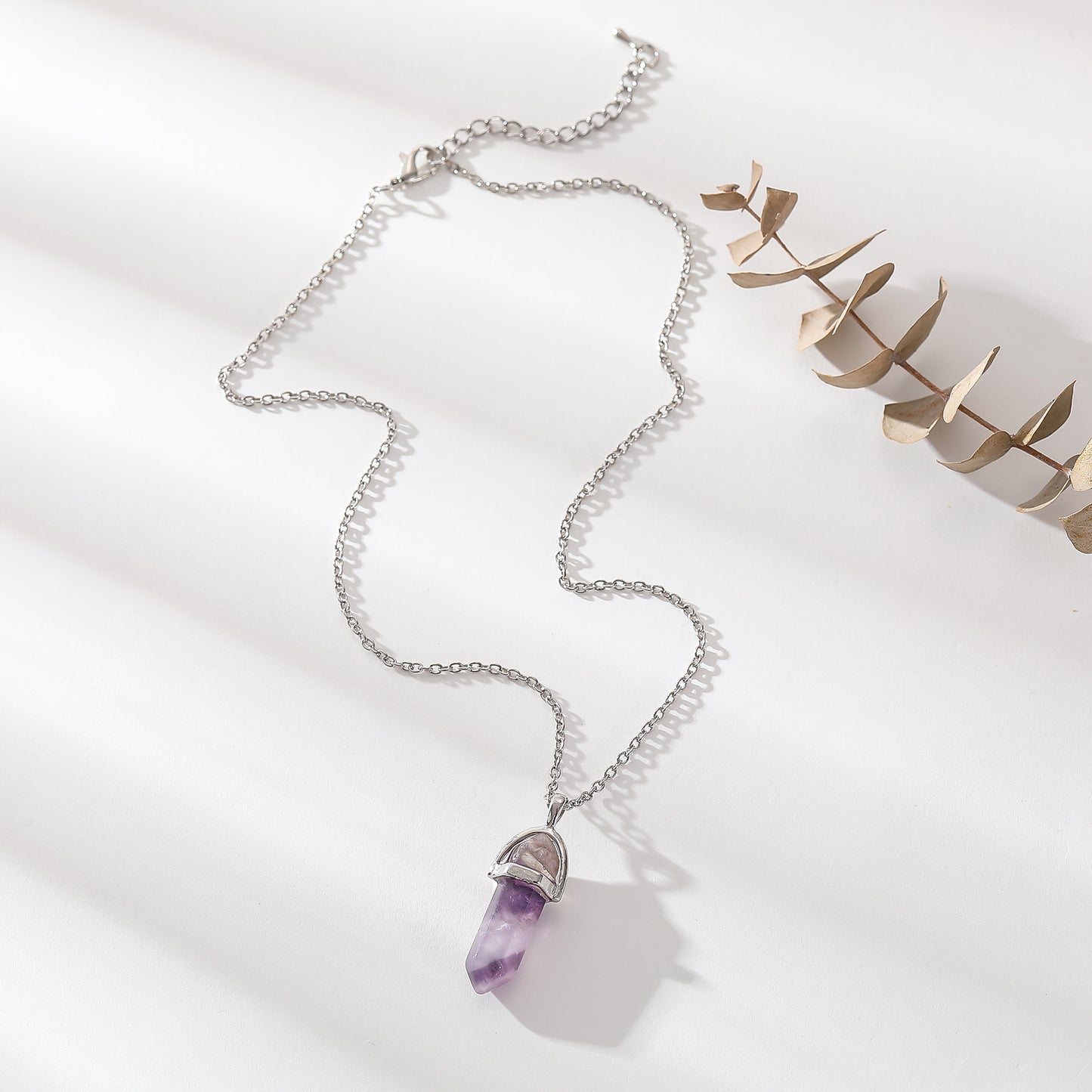 Assorted Crystal Point Necklaces - Purple, Pink, and Clear Quartz in Sterling Silver - Energy & Style