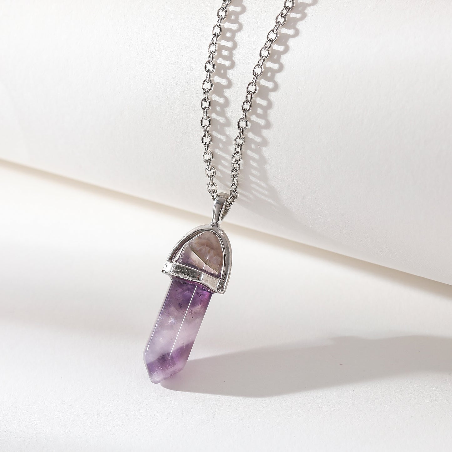 Assorted Crystal Point Necklaces - Purple, Pink, and Clear Quartz in Sterling Silver - Energy & Style