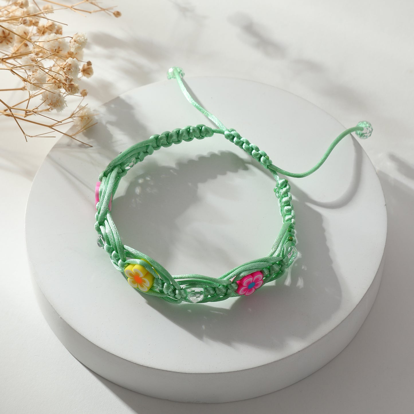 Handwoven Fimo Flower Bracelets - Vibrant & Stylish Jewelry for Women and Girls - Perfect for Everyday Wear and Thoughtful Gifts