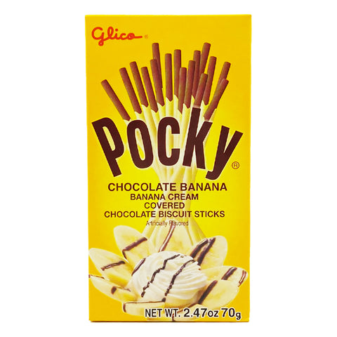 Pocky Banana Cream Chocolate Biscuit Sticks - 2.47oz