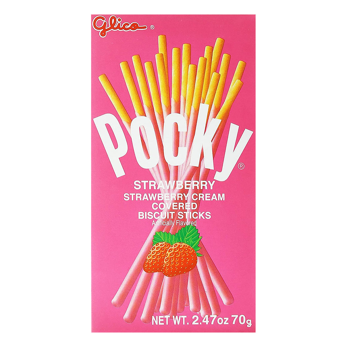 Pocky Strawberry Cream Biscuit Sticks - 2.47oz