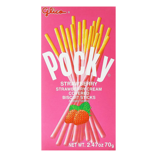 Pocky Strawberry Cream Biscuit Sticks - 2.47oz