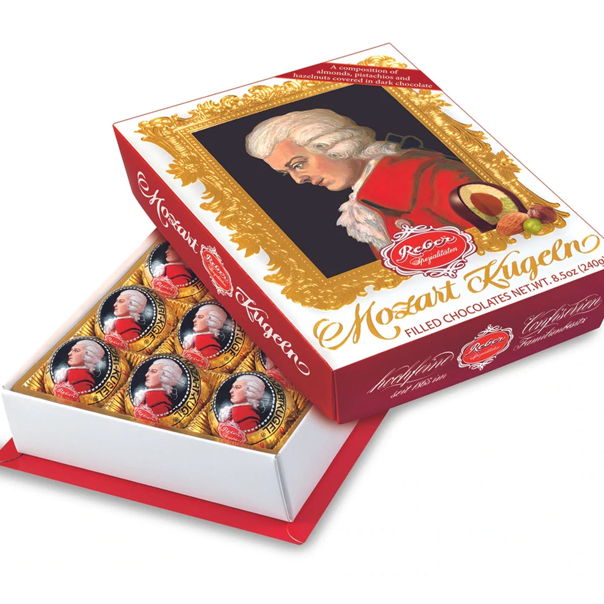 Reber Mozart Kugeln Portrait Box 12pc - 8.5oz