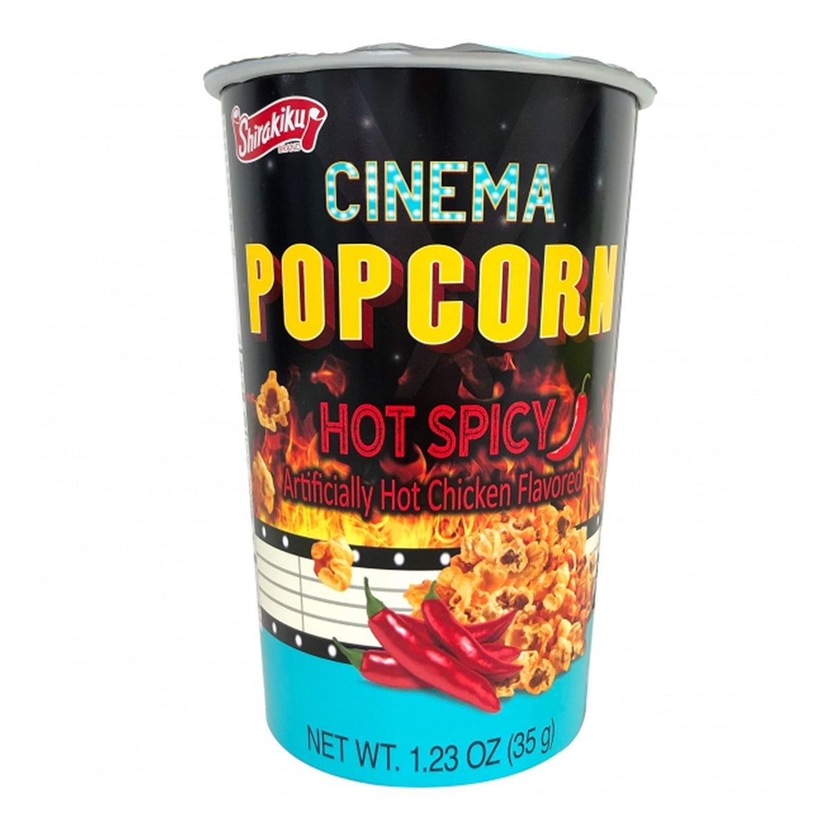 Shirakiku Popcorn Cinema Hot Spicy Chicken Flavor - 1.23oz