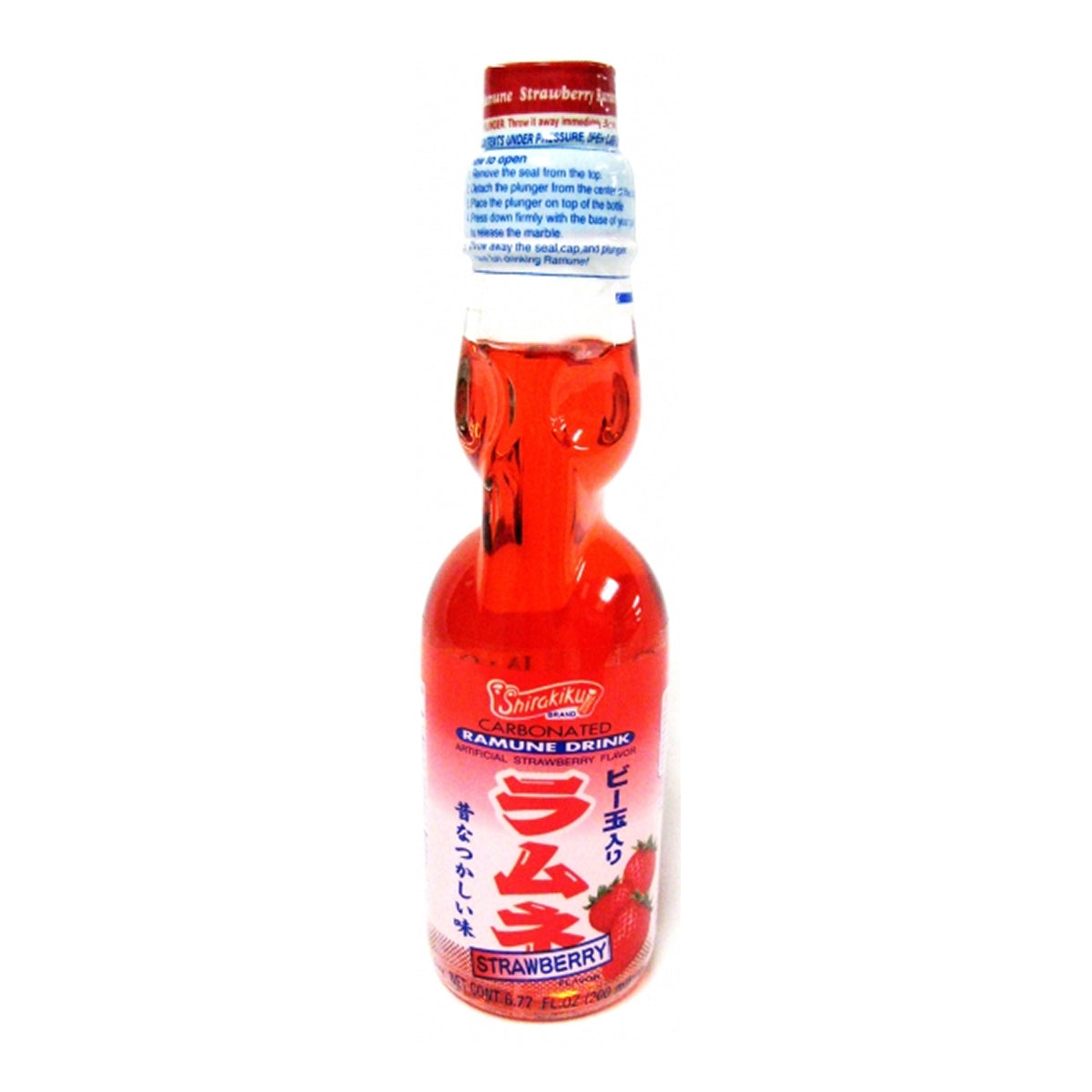 Shirakiku Ramune Strawberry - 6.76fl oz