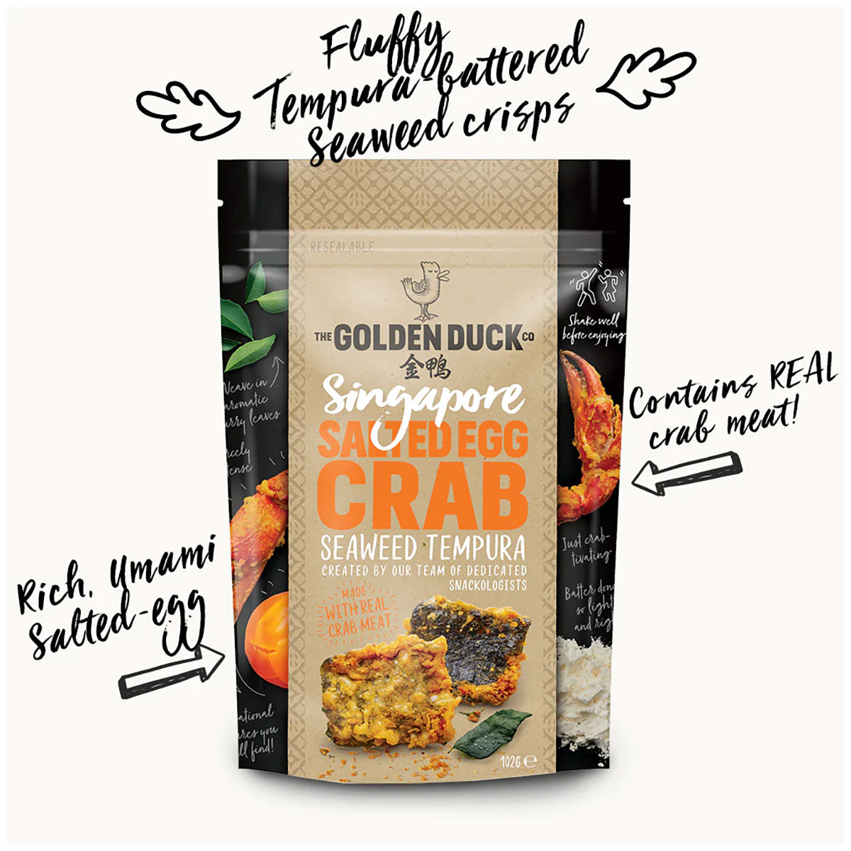 The Golden Duck Salted Egg Crab Seaweed Tempura - 3.6oz