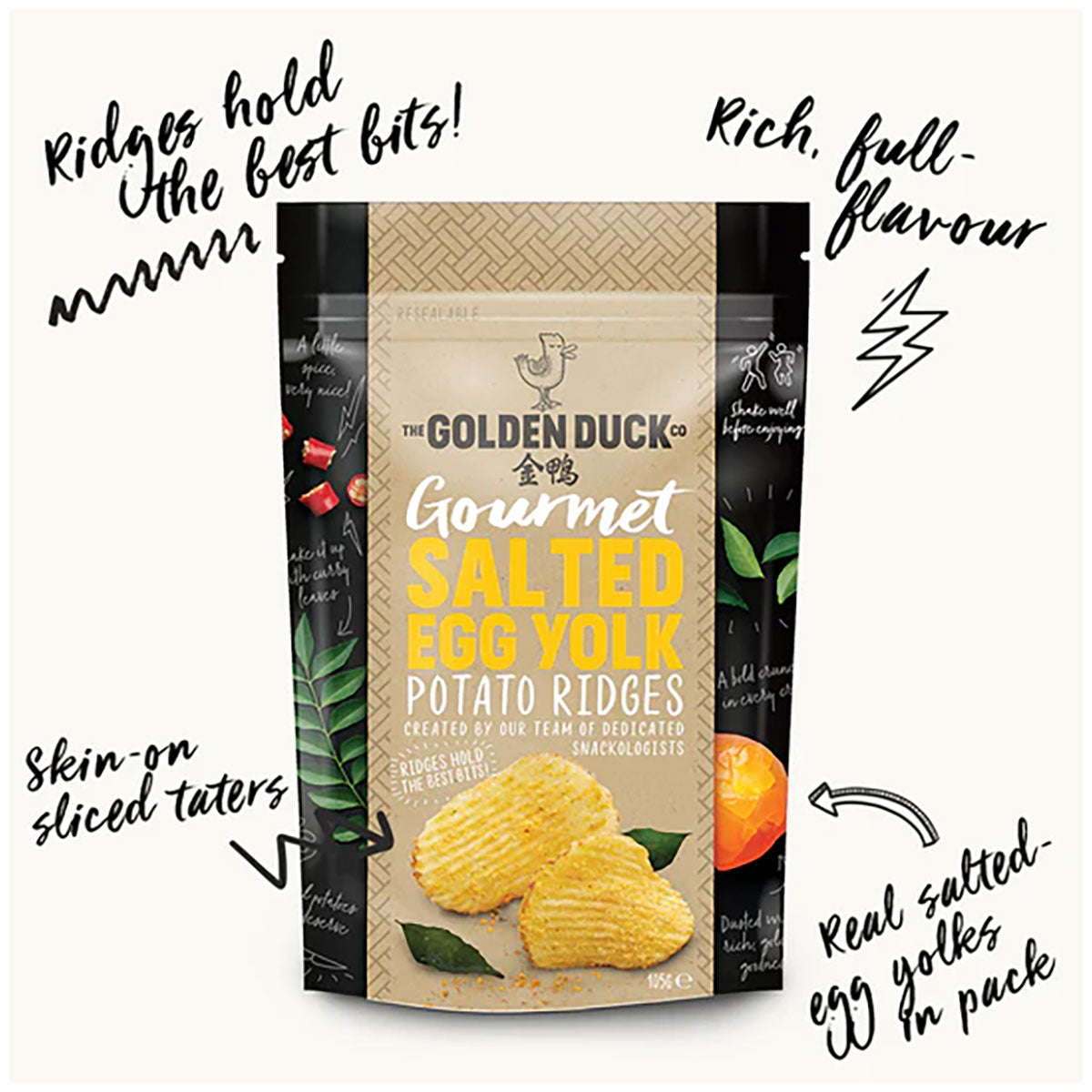 The Golden Duck Salted Egg Yolk Potato Ridges - 3.7oz