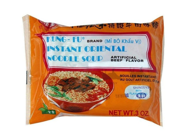 Kung-Fu Oriental Style Instant Noodles Artificial Beef Flavor 3 Oz (85 g)