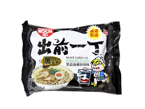 Nissin Instant Black Garlic Ramen Noodles with Soup Base 3.5 Oz (100 g)