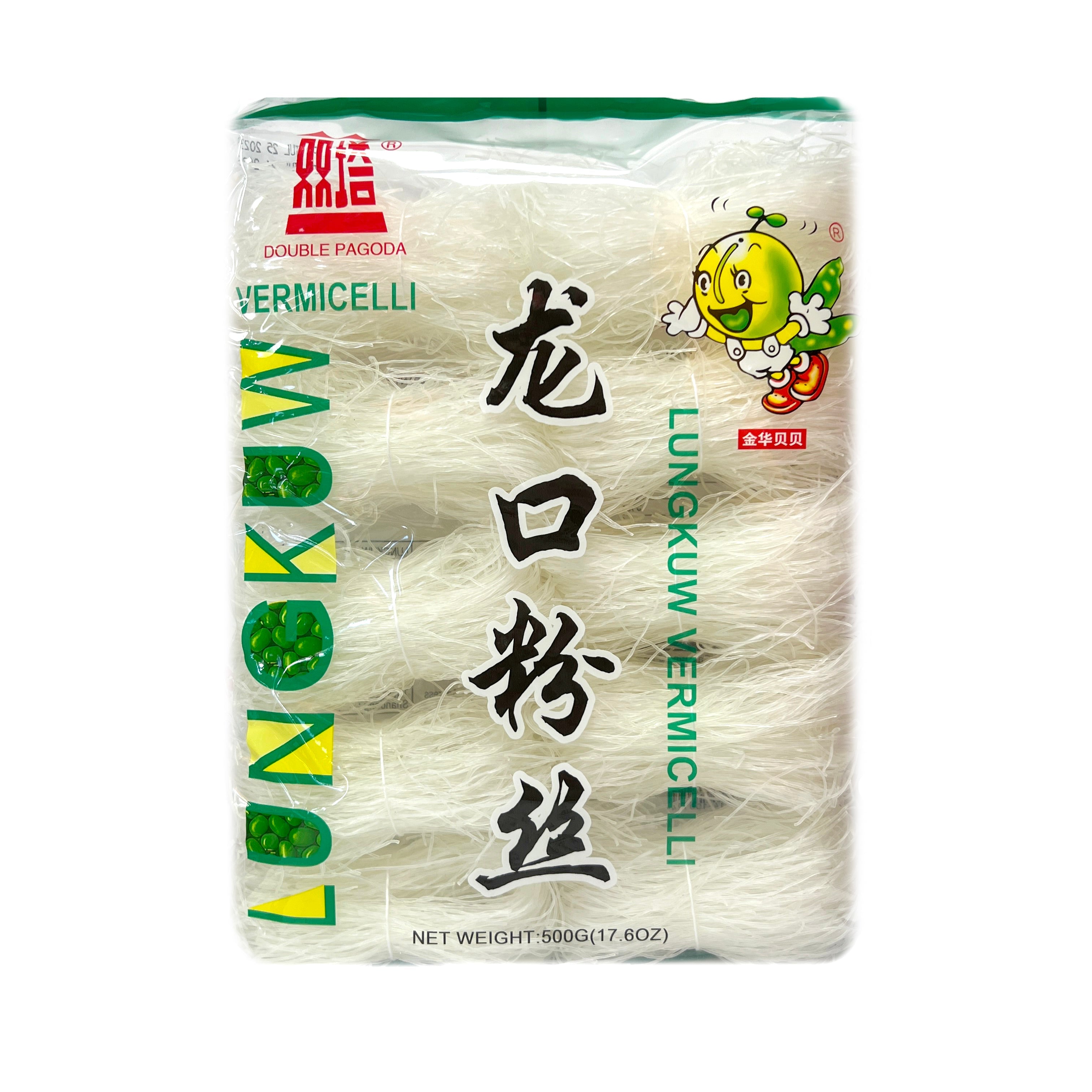 DOUBLE PAGODA Lungkuw Vermicelli 17.6oz (500g) - 龙口粉丝