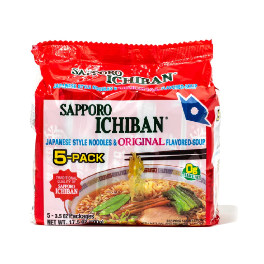 Sapporo Ichiban Original Ramen Noodles 17.5 Oz (500 g)-5 Packs